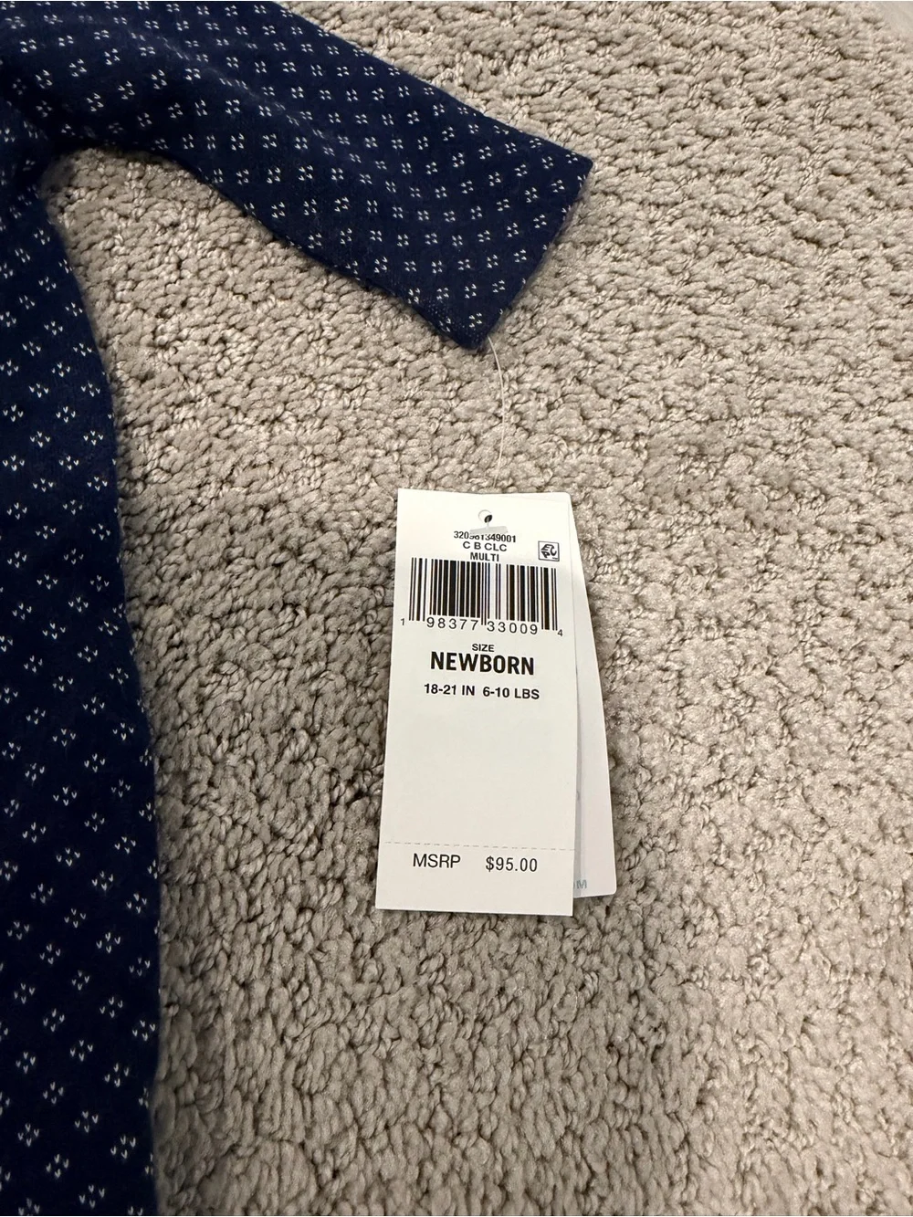 NWT! Ralph Lauren Navy Blue One-Piece - Newborn